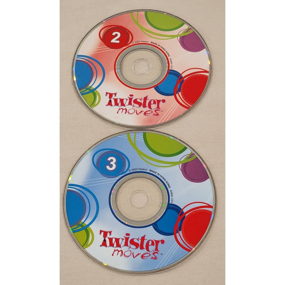Twister Moves Electronic Game Discs‎ 2 & 3 Hasbro 2003 CD Lot